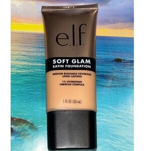 e.l.f. Soft Glam Satin Foundation 33 Medium Warm Medium Buildable Coverage 1oz